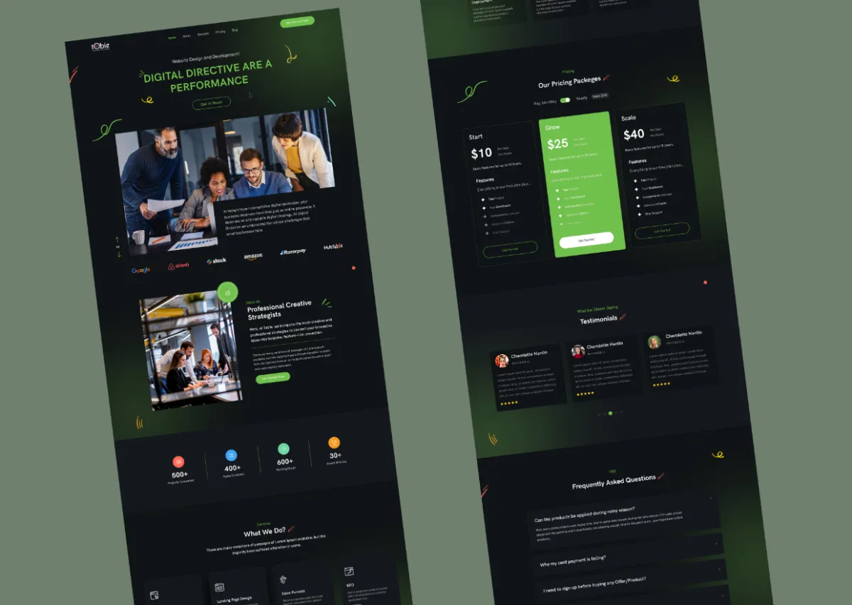 do website and mobile app UI UX design