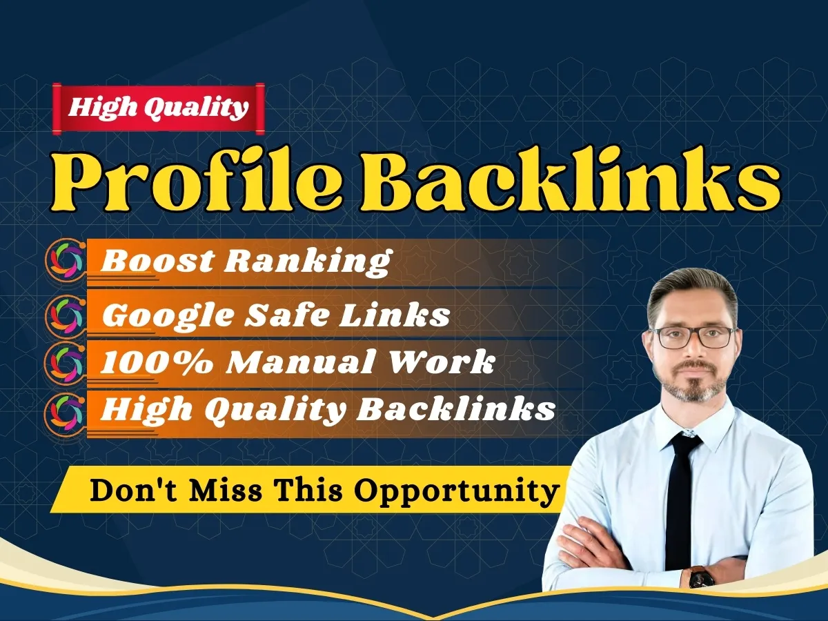 Build 100 Profile Backlinks or Profile Creation From DA80+ Website