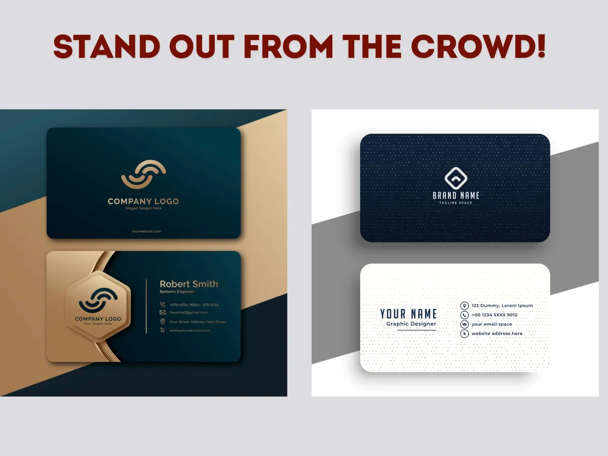 create a professional visiting card for your business or personal use