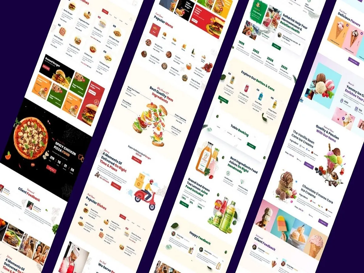 Create a unique restaurant website with online ordering system