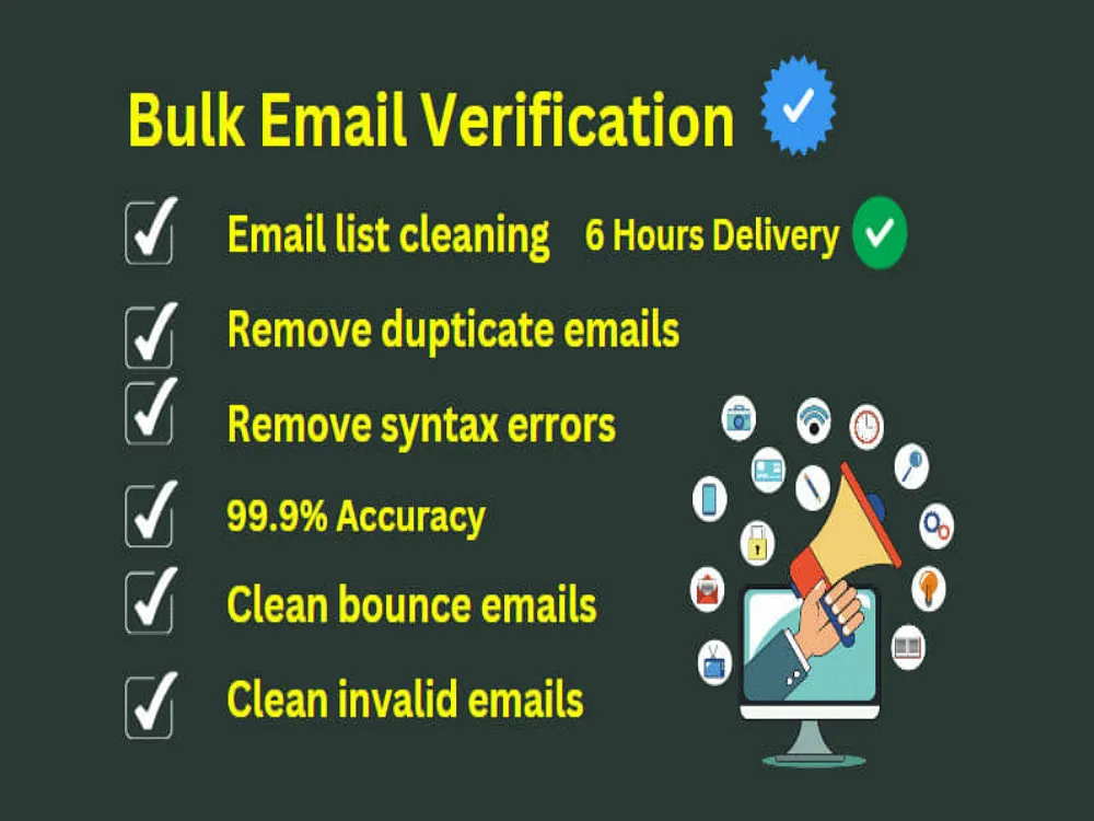 Do 100,000 Email Validation, Verification and Email List Cleaning