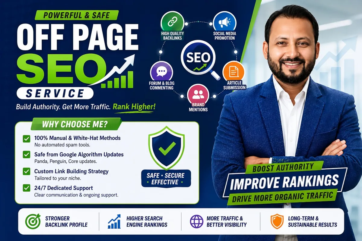 provide Off-page SEO Link Building to boost your Google Ranking
