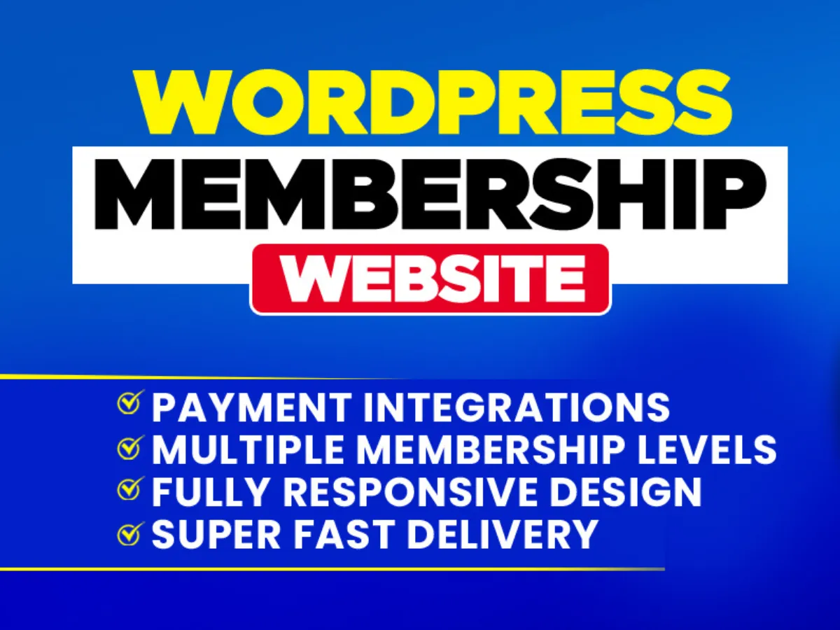 I will develop wordpress membership website and subscription website include ecommerce