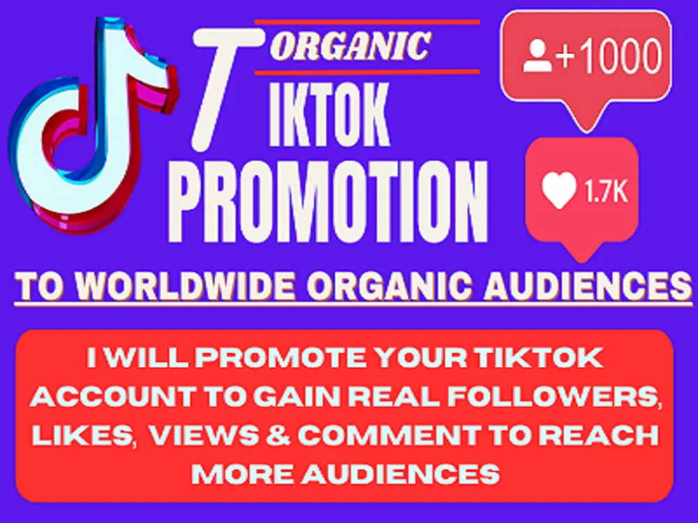 grow and promote your tiktok account to real and organic promotion 