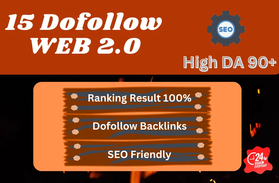 create dofollow high DA Web 2.0 Backlinks for website rank