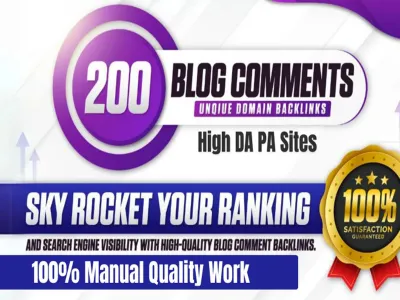 I will do 200 manually blog comments backlinks on high authority