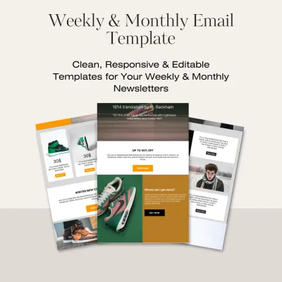 create professional weekly and monthly email newsletter templates