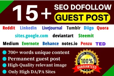 15 Guest Posts On Penzum ,Medium,Linkedin,Tumblr,evernote,Quora,livejourna,Reddit DA70 Website