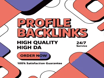 I will provide 70 quality profile backlinks, it will be manual