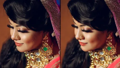 editing wedding photo and color correction in lightroom