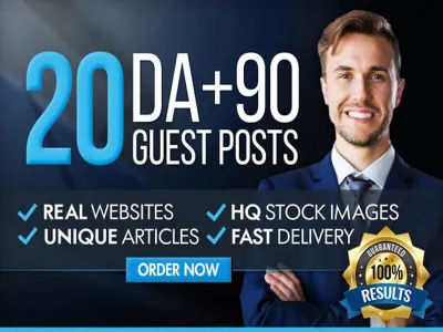 I Will Publish 20 HQ Guest Post On DA 50 TO 90 Sites