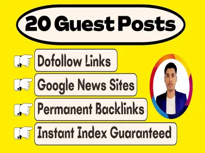 20 Dofollow Guest Posts or Guest Posting on Google News Sites from High DA DR 50 Sites