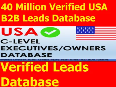 Give You 40 Million Verified USA B2B Leads Database