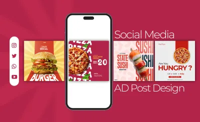 design attractive menu advertising post