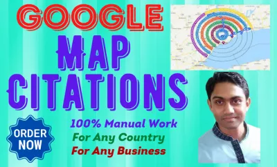 do manual 5000 topical google map embeds or citations for business ranking