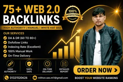We use the most recent Google strategy to build 75+Web 2.0 SEO backlinks for your websites ranking.