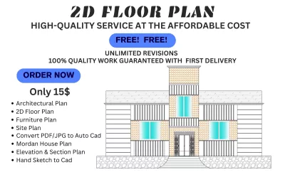 create architectural 2d floor plan in autocad