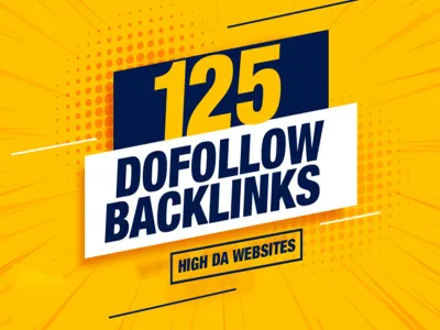 125 Unique domains dofollow seo backlinks on high authority links