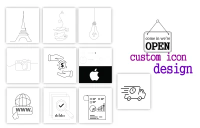 Creat Modern and Minimal Icon Design with Quick Delivery