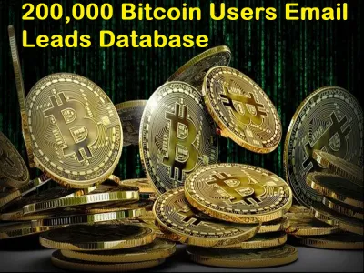 200,000 Bitcoin Users Email Leads Database