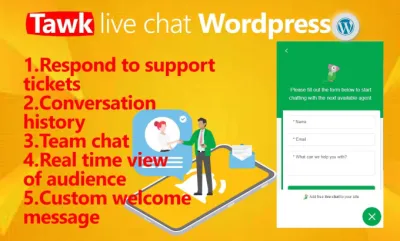 connect tawk live chat for your wordpress website