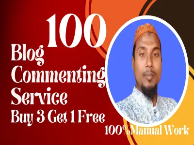 Do Manually 100 High Blog Comments Backlinks Buy 3 Get 1 Free