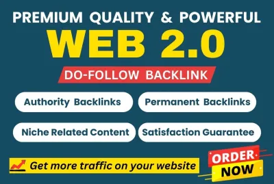 Build High Quality 150+ Web 2.0 Backlinks From Top DA PA Site Rank Your Website