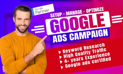 setup and manage google ads adwords PPC search ads, shopping ads, performance Max ads campaigns