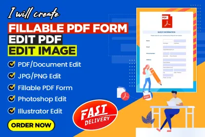 Fillable PDF Form or PDF Editing Services