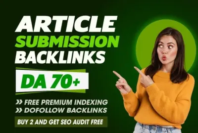 I Will Do Top Quality 70+ Article Submission SEO Backlink