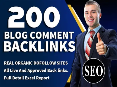 I will do 200 blog comment backlinks on quality authority sites