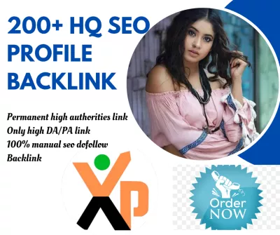 200 High quality Powerful SEO Profile Backlinks