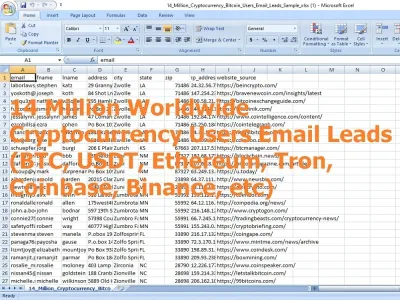 Give You 14 Million Verified Cryptocurrency Worldwide Email Leads Database