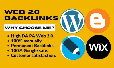 do 20 manual Web 2.0 Backlinks.