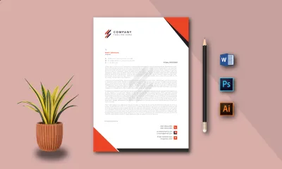  design letterhead in editable word format within 5 hours