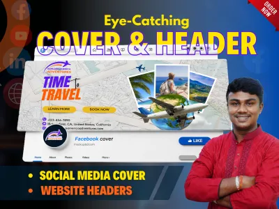 create an eye catching Facebook cover design social media banner