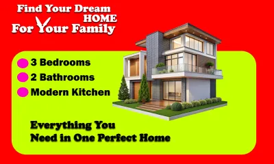 Professional House & Flat Sale Design | Real Estate Flyer, Poster, Social Media Ads