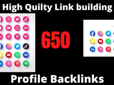 do 650 high quality profile backlinks and manually SEO