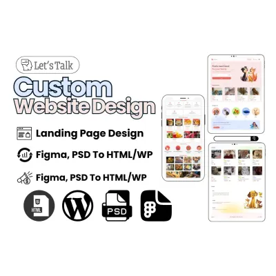 design custom website figma website ui ux psd to html