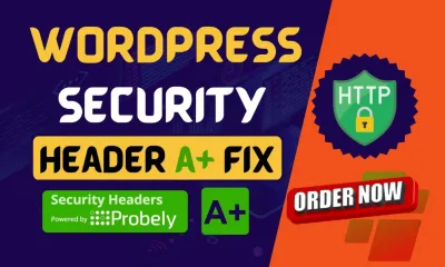 I will fix wordpress headers security, http security headers, and wordpress security