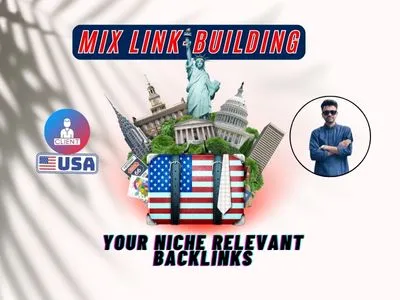 create 150 mix link building backlinks for USA-based SEO
