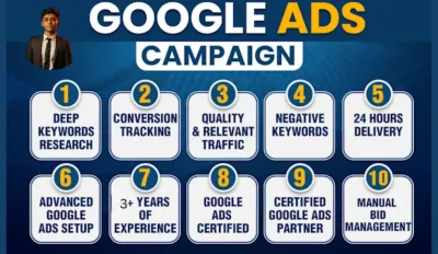 setup and manage your google ads search network adwords PPC campaigns