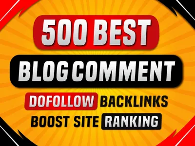 create 500 blog comments backlink dofollow high da pa