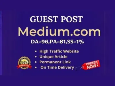 write and publish guest post on medium.com DA 96 with Backlink for SEO & Traffic