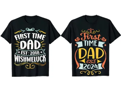  do Custom typography Fathers day T-shirt Designs for your business within 24 hours.
