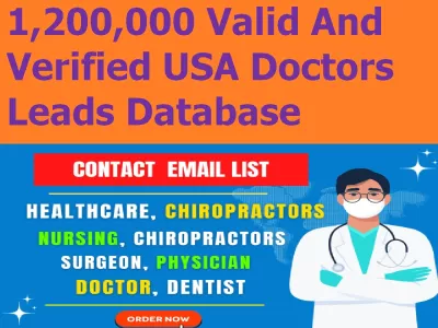 Provide You 1,200,000 Valid And Verified USA Doctors Email Leads Database