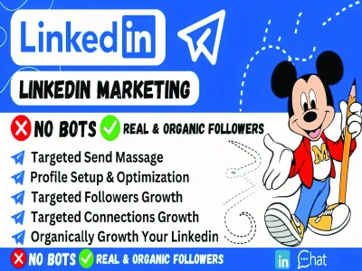 do organic linkedin marketing promotion with real followers or connections