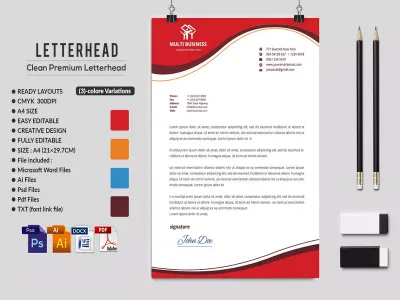 Create a Custom Professional Letterhead Design for Business or Personal Use