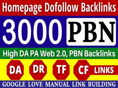 1000 High Quality PBN Backlinks On High DA PA