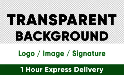 Transparent background for logo, image in just 1 hour
